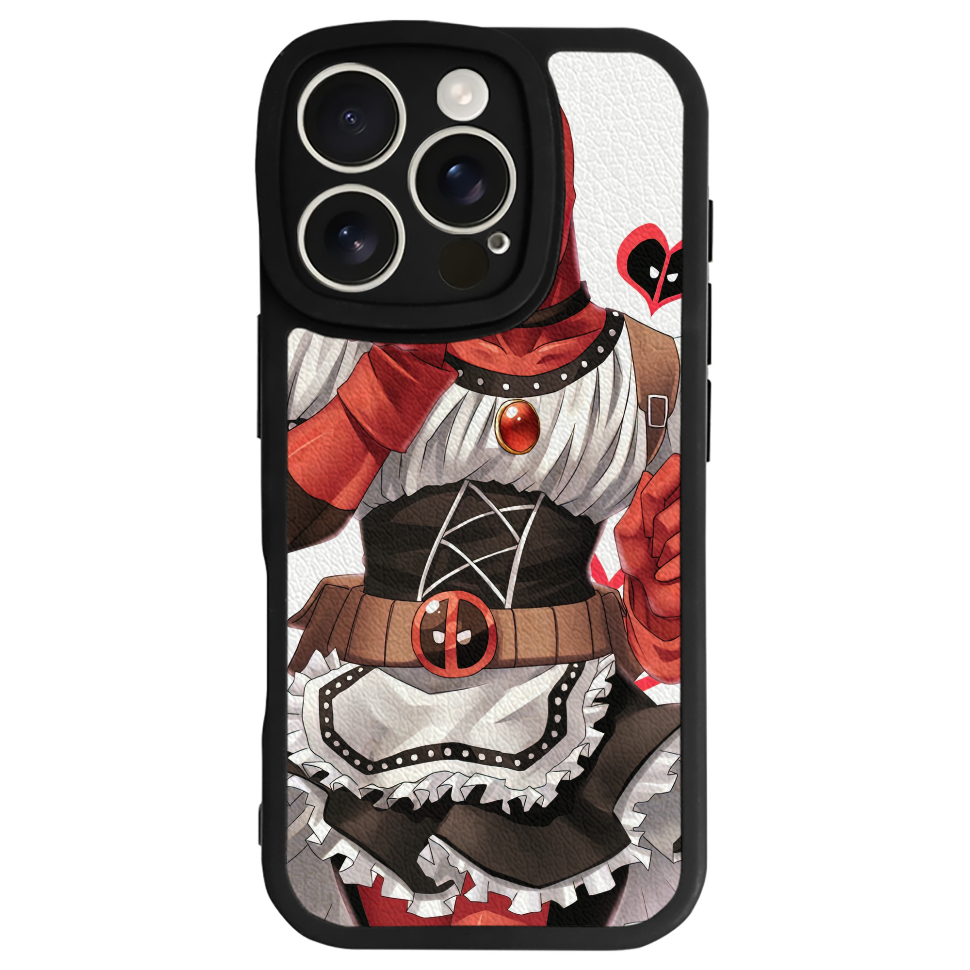 （画像用） Deadpool デッドプール 【iPhone 16シリーズ対応】シリコンスマホケース（レザー調） 材質：シリコン